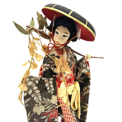 Japanische traditionelle Oyama Puppe rot und schwarz 18 Zoll - Bild 3 von 12