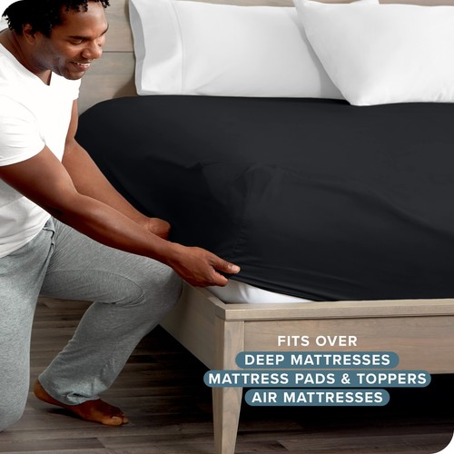 Bare Home 22" Deep Pocket Fitted Sheet - Premium 1800 Microfiber - Picture 27 of 147