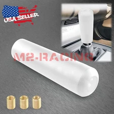White Shift Knob Stick Frosted Matte Crystal Bubble Long Throw Gear Shifter 15cm