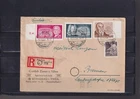 GDR NO.384 ON COVER REGISTERED LETTER WITH STAMP SCHALKAU.