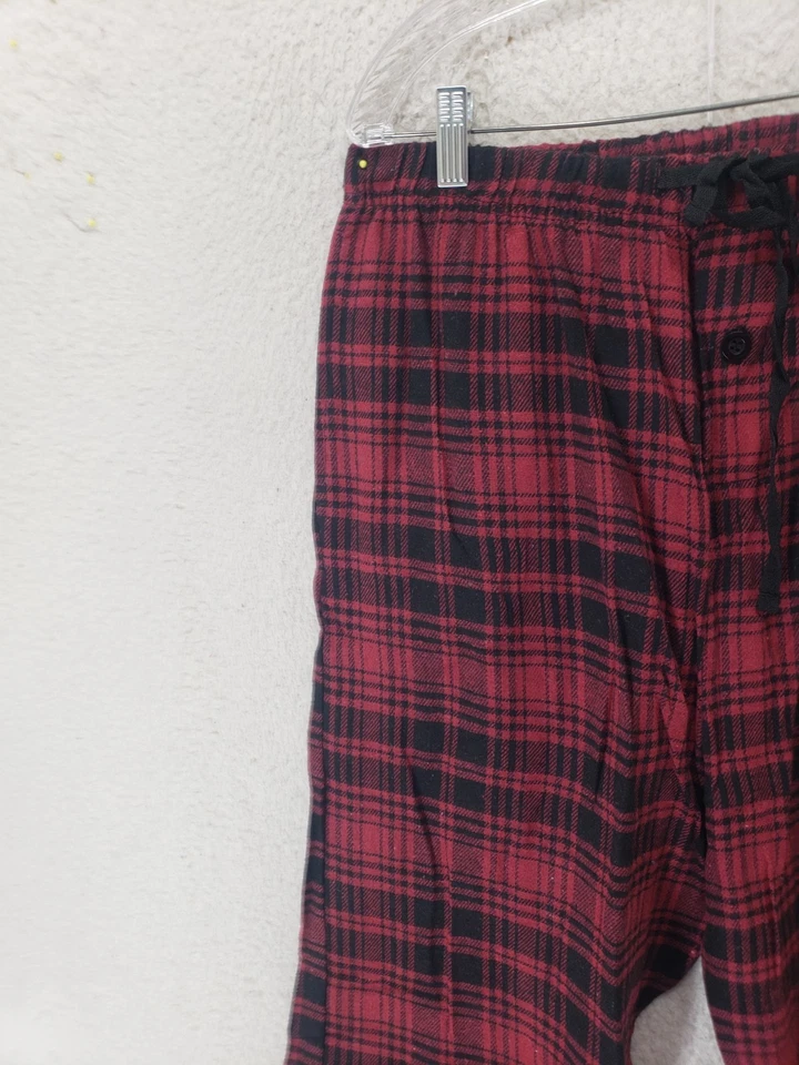 Essential Sleepwear By Seven Apparel Hombres Pantalones Grandes Negro Cuadros Algodón Pijama Foto 2 de 4