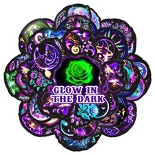 60 Pcs Glow in The Dark Neon Halloween Stickers for Kids, Waterproof Witches ...