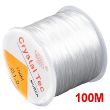 Elastic Bracelet String Cord Stretch Bead Cord for Transparent 100m/ 0.5-1mm