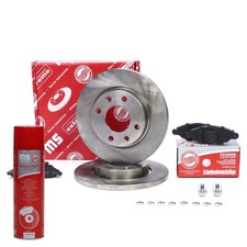 Bremsscheiben + Bremsbeläge + Bremsenreiniger vorne für CITROËN; PEUGEOT 206 306