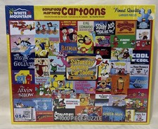 Saturday Morning Cartoons White Mountain 1000 Piece Jigsaw Puzzle - NEW