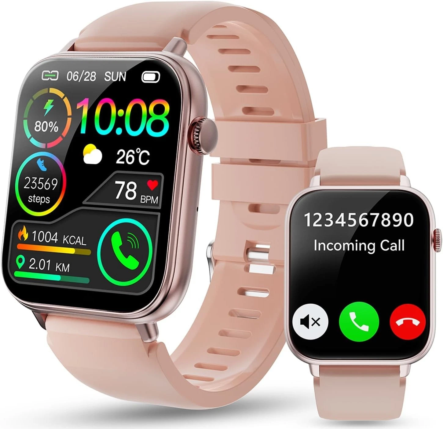 Smartwatch Ladies Women with Phone Function Wristwatch Bluetooth Fitness Watch