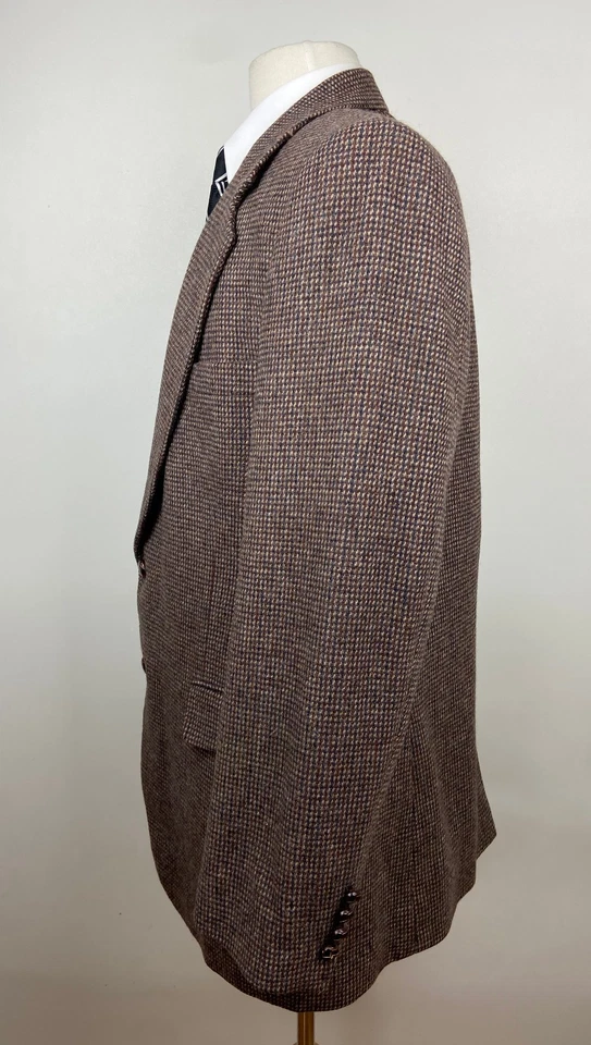 Blazer Abrigo Deportivo Traje Chaqueta DE COLECCIÓN OAKTON Para Hombres 44L Marrón EE. UU. Grueso Lana Tweed Foto 4 de 4