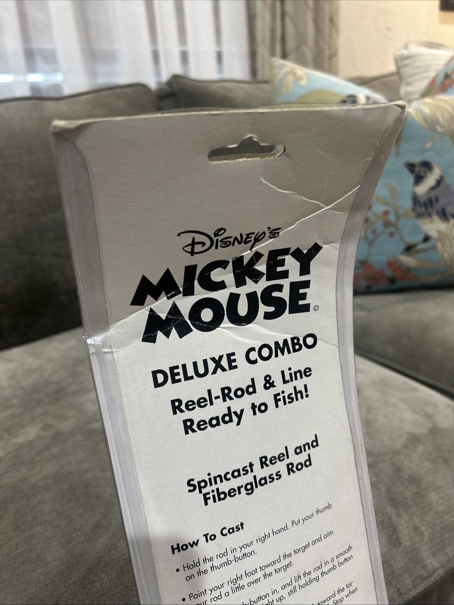Vintage 2000 Disney Zebco Mickey Mouse Fishing Reel-Rod Pole