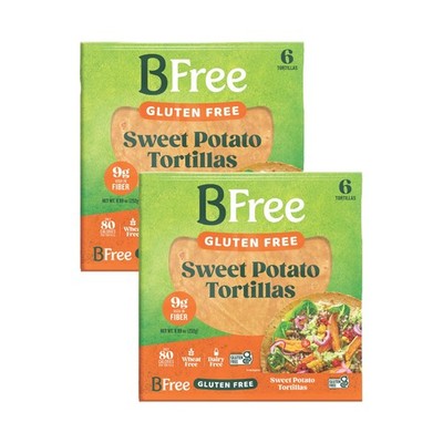 BFree Gluten Free Wheat Wrap Tortillas Sweet Potato 252 Gram (Pack of 2) 