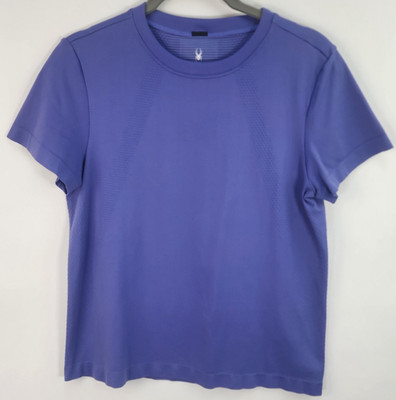 Spyder Active Short Sleeve Top Women's S Iris Purple Stretch Gym Yoga