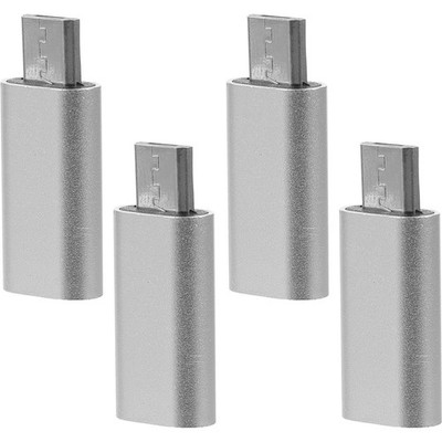 4pcs USB C to Micro USB Adapter Micro USB Male to Type C Female Converter Supply