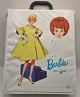 New ListingVintage Mattel 1963 Barbie Doll White Carrying Case, Doll, Metal rack, hangers