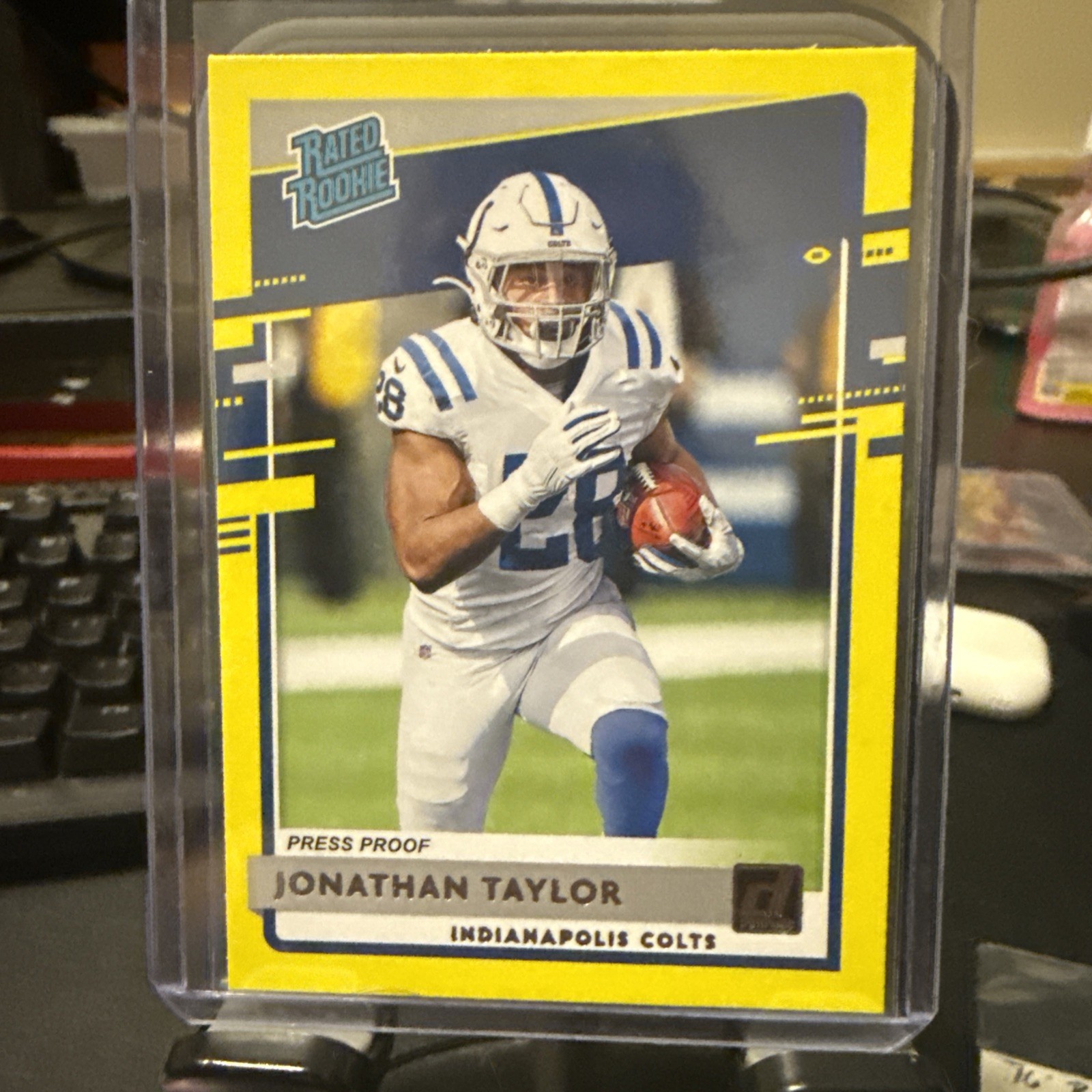 🔥🏈 JONATHAN TAYLOR RC 🏈🔥 2020 Donruss - Rated Rookie #317 Press Proof Yellow
