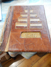 HANDMADE VINTAGE BALI BAMBOO WOOD AND LEAVES PHOTO ALBUM RUSTIC CHARM