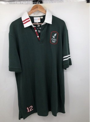 Men's SportsDen Green Olympic Broadcasting Short Sleeve Polo Shirt - Size XL