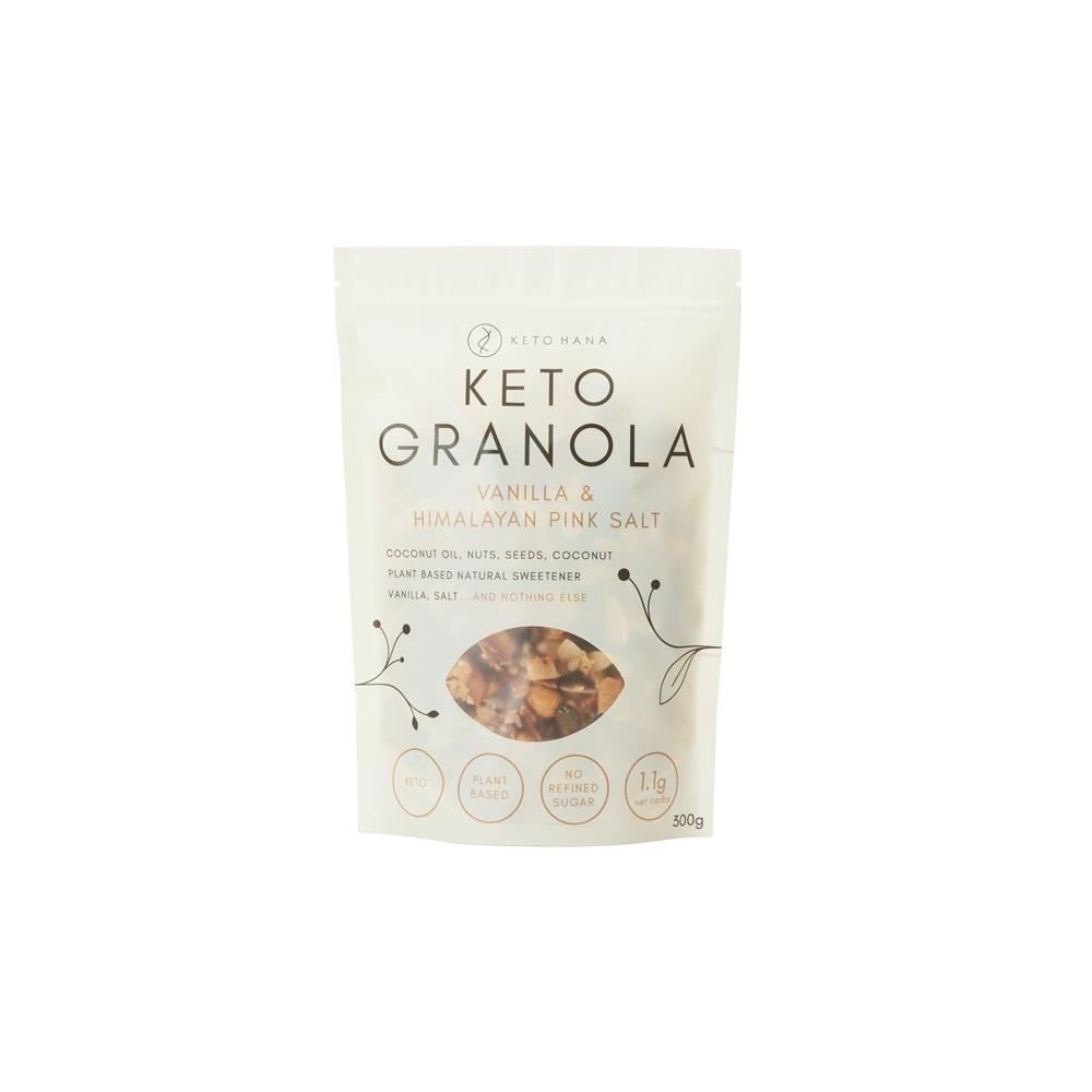 Vanilla & Pink Himalayan Salt Keto Granola 300g (Keto Hana) - Image 3