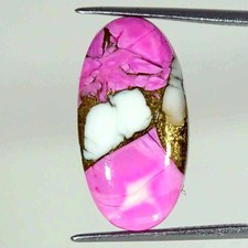 11.60Cts Cotton Candy Pink Copper Turquoise Oval Cabochon Loose Gemstone