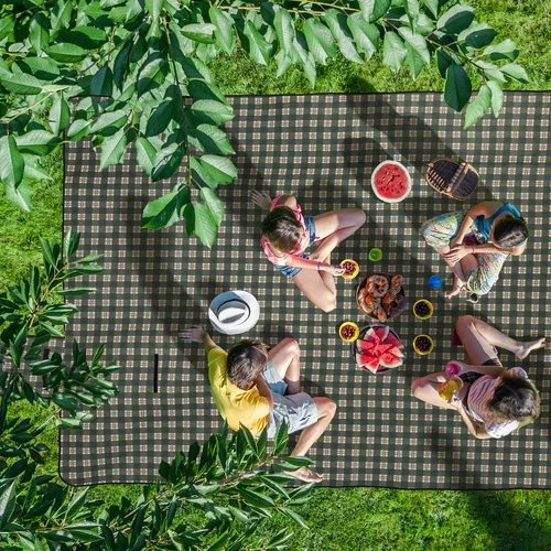 Picknickdecke Sanddecke 200x300 cm Campingdecke wasserdicht Stranddecke isoliert - Bild 2 von 11