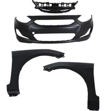 Bumper Cover Kit For 2012-2013 Hyundai Accent Front 4 Pieces