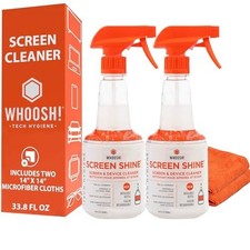 Screen Cleaner Kit: 2 x 16.9 fl oz Spray  2 Microfiber Cloths