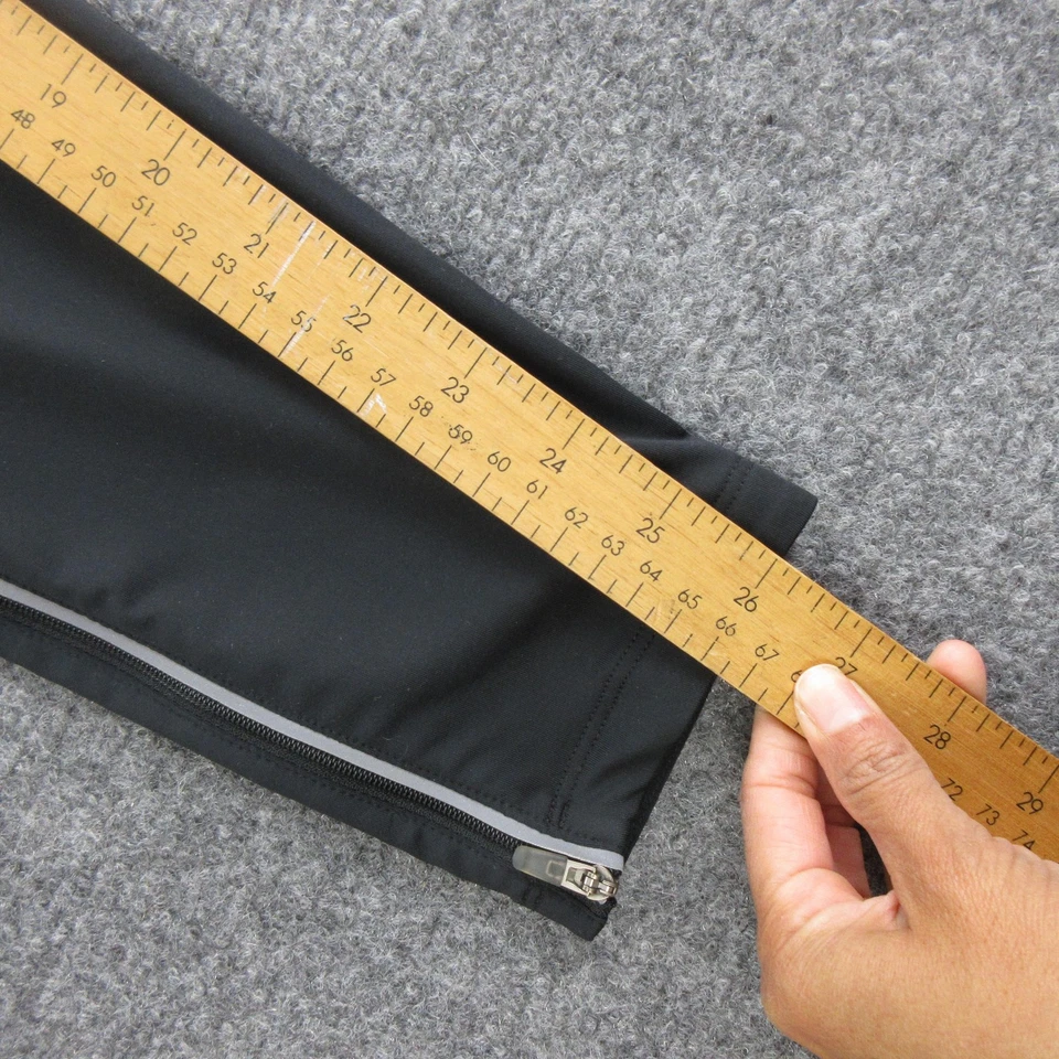 Nike Dri-FIT Running Pants Mens Small Black Zip Ankle Reflective 693183-010 - Image 3 of 4