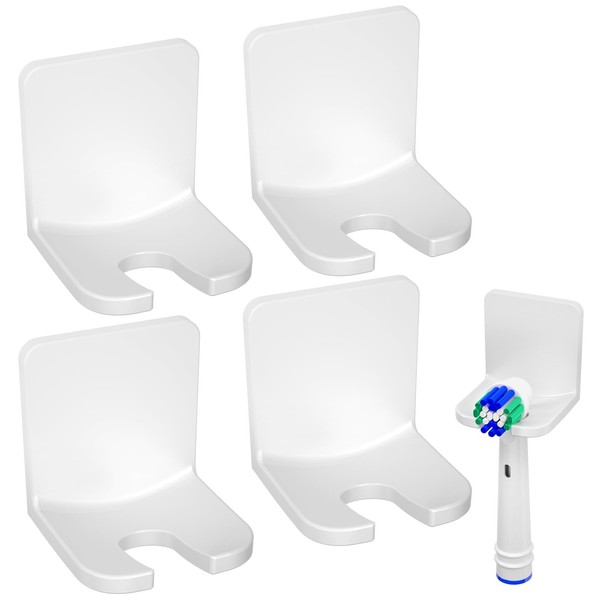 Elektrische ZahnbüRste Halterung Wandmontage ZahnbüRstenhalter Bad 4Er Pack Weiß-image