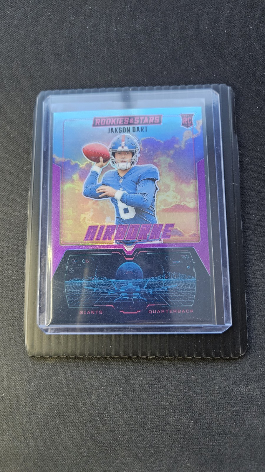 2025 Panini Rookies And Stars Football Jaxson Dart Airborne/35 Purple