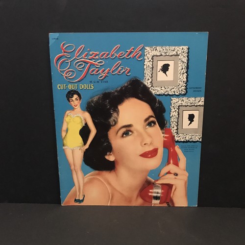 ✨VTG ORIGINAL 1950 ELIZABETH TAYLOR PAPER DOLLS BOOK WHITMAN {UNCUT}✨