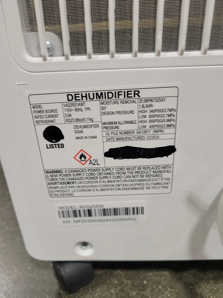 Deshumidificador Arctic King 25 pintas/día Foto 4 de 4