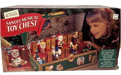 Vtg 1994 Mr Christmas Santa’s Musical Toy Chest WORKS Animated / Box 35 Songs - 第 1/14 張圖片