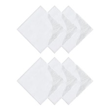 Womens 100 Cotton Handkerchiefs, White Lace, Embroidery, Wedding Hankies