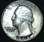 1964-P 25C Washington Quarter 90% Silver 26sat0112