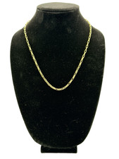 18k Gold Filled Paperclip Necklace Solid 3.5mm X 22 inches New Stamped