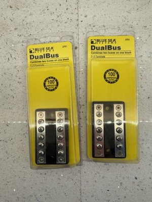 Blue Sea Systems DualBus Combines Two Buses on One Block 2701 NEW Lot of 2 packs