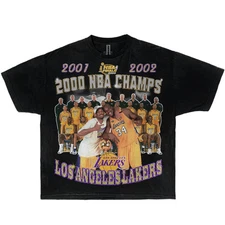 2000 Championship Lakers Kobe Shaq Boxy Vintage Basketball Shirts Streetwear Y2K