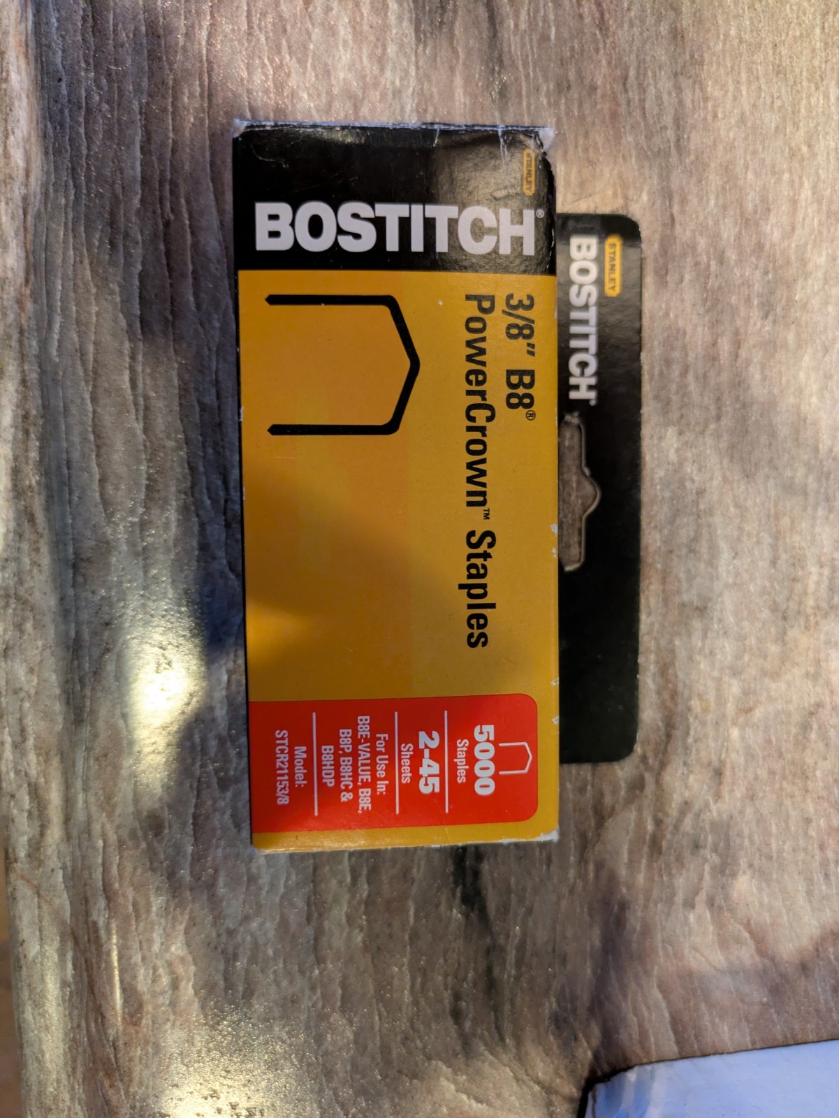 Bostitch STCR21153/8 B8 PowerCrown Staples 3/8