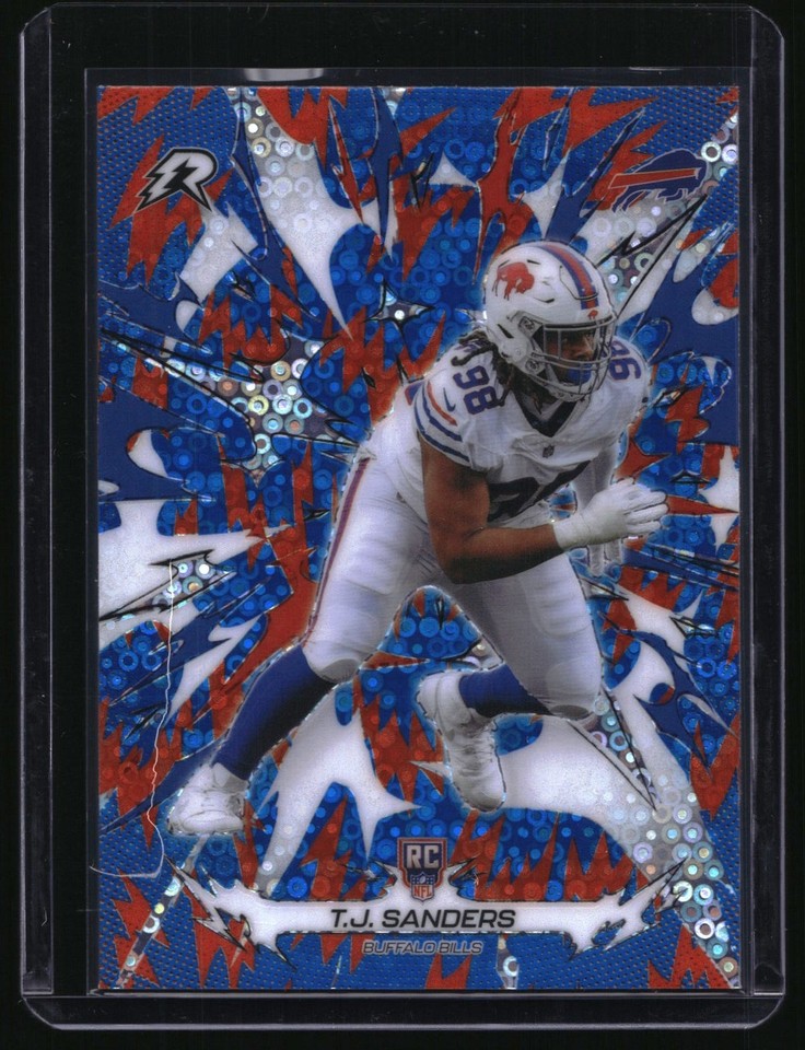 2025 Topps Resurgence Blue and Orange Spark #110 T.J. Sanders RC Bills