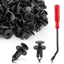 100pc Clips for Hole Plastic Rivets Retainer Fender Bumper Push Pin Fastener 8mm