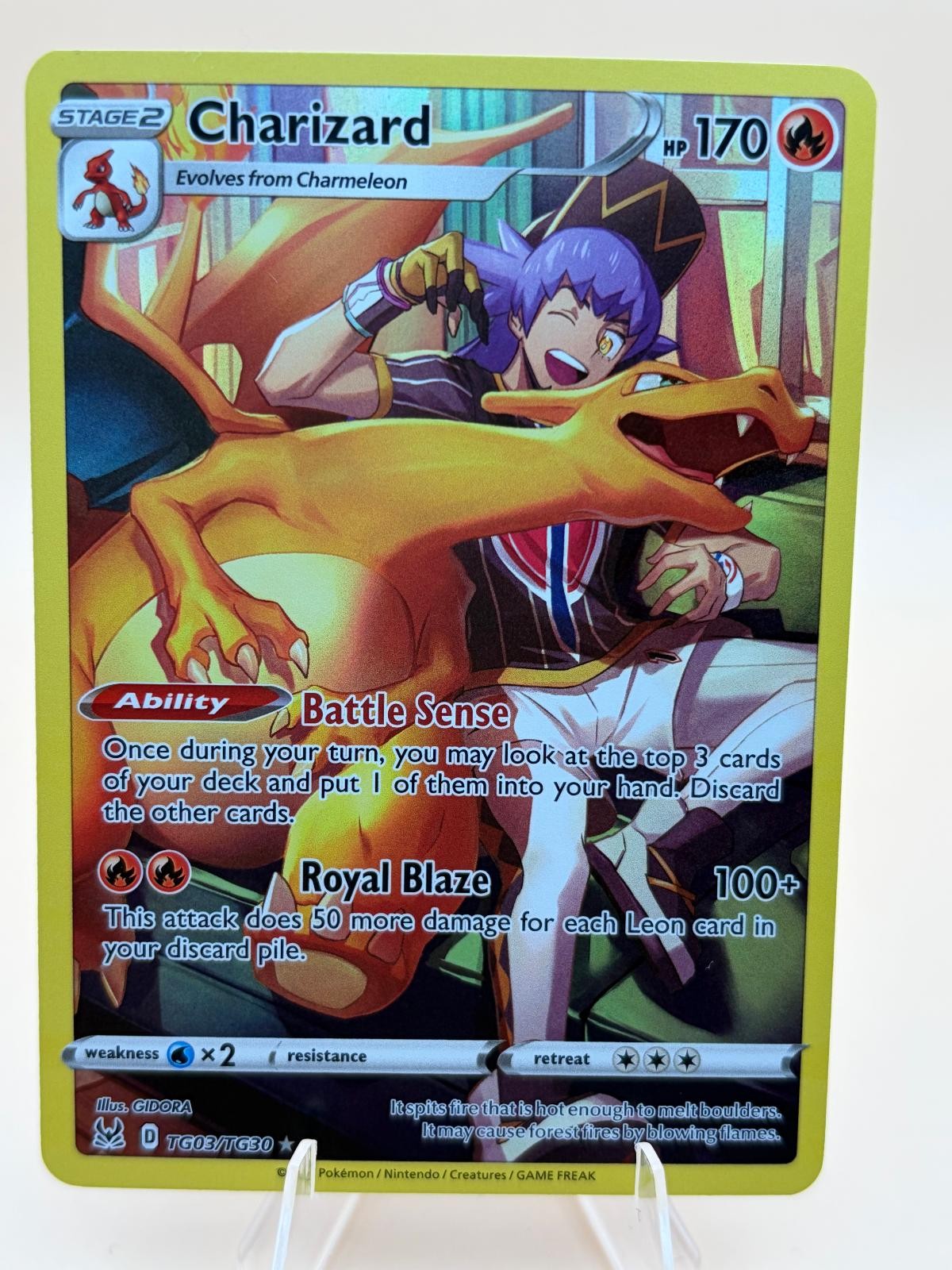 Charizard TG03/TG30 Holo Lost Origin Trainer Gallery Pokemon NM
