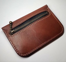 Handmade Echtes Leder Reißverschluss Geldbörse – Handgefertigt in Deutschland.