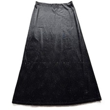 Ralph Ralph Lauren RRL Vintage Y2K 90 Maxi Skirt Velvet Black Sparkle Large I103