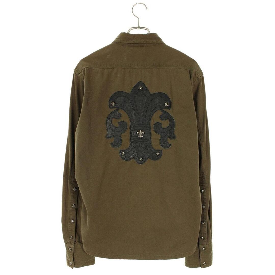 Chrome Hearts ARMY FBRC BS FLUER Shirt Hoodton Military Long Sleeve Men L Used 2 thumbnail 3
