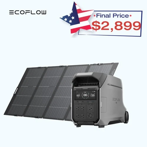 EcoFlow DELTA Pro 3 4kWh Portable Power Station+400W Solar Panel Solar Generator
