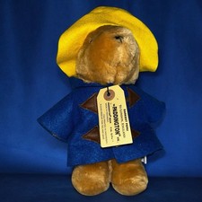 Vintage Paddington Bear Plush Sears Kids Gifts Blue Coat Yellow Hat Stuffed Toy