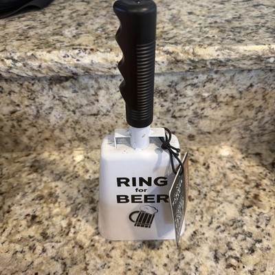 Wemco- Ring For Beer- Cowbell- White Tailgate Football- Gag Gift CC