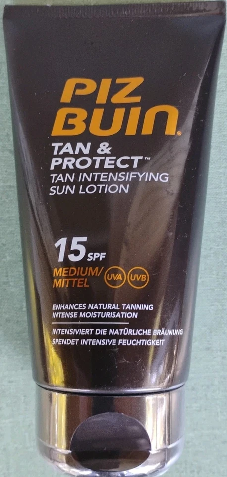 Loción solar intensificante Piz Buin Tan & Protect FPS 15 150 ml 5 oz caducidad 11/2025 Foto 2 de 3