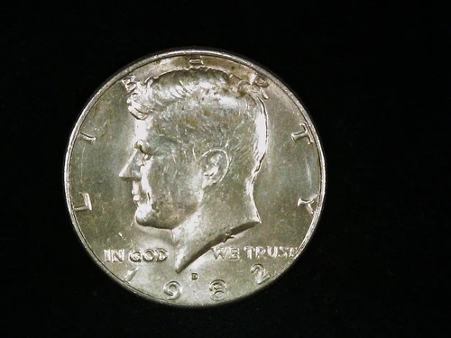 1982-D Kennedy Half Dollar AU++ (1). Free Shipping!