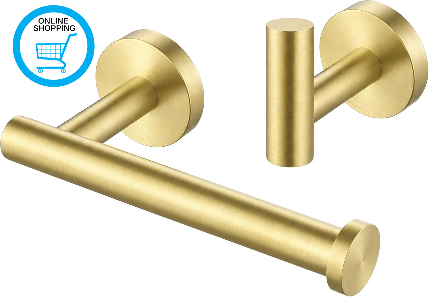 Towel and Toilet Roll Holder Set Bathroom Accessory Set 2 Pieces Toilet Paper Ho