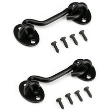 4 Privacy Hook And Eye Gate Door Latch Easy Lock For Sliding Barn Doors 2pack