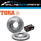 <!--F#f_0-->Front Slotted Dimple Drilled Disc Brake Rotors + Pads for Triton ML MN MQ 07~18<!--F/-->